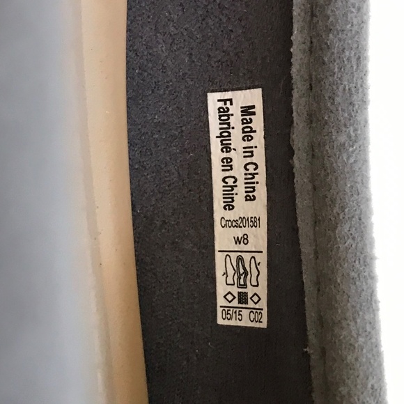 CROCS Marin Ballet Flats Comfort Shoes Gray Colorite Slip On Women’s Size 8 - Picture 12 of 15